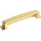 Jeffrey Alexander 128 mm Center Brushed Gold Square-to-Center Square Renzo Cabinet Cup Pull 141-128BG - alternate 10